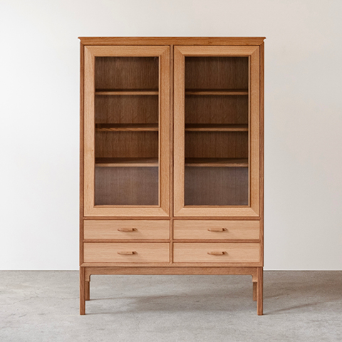 23SAJIガラスキャビネット923 - 広島県府中市・木製家具メーカーの松井